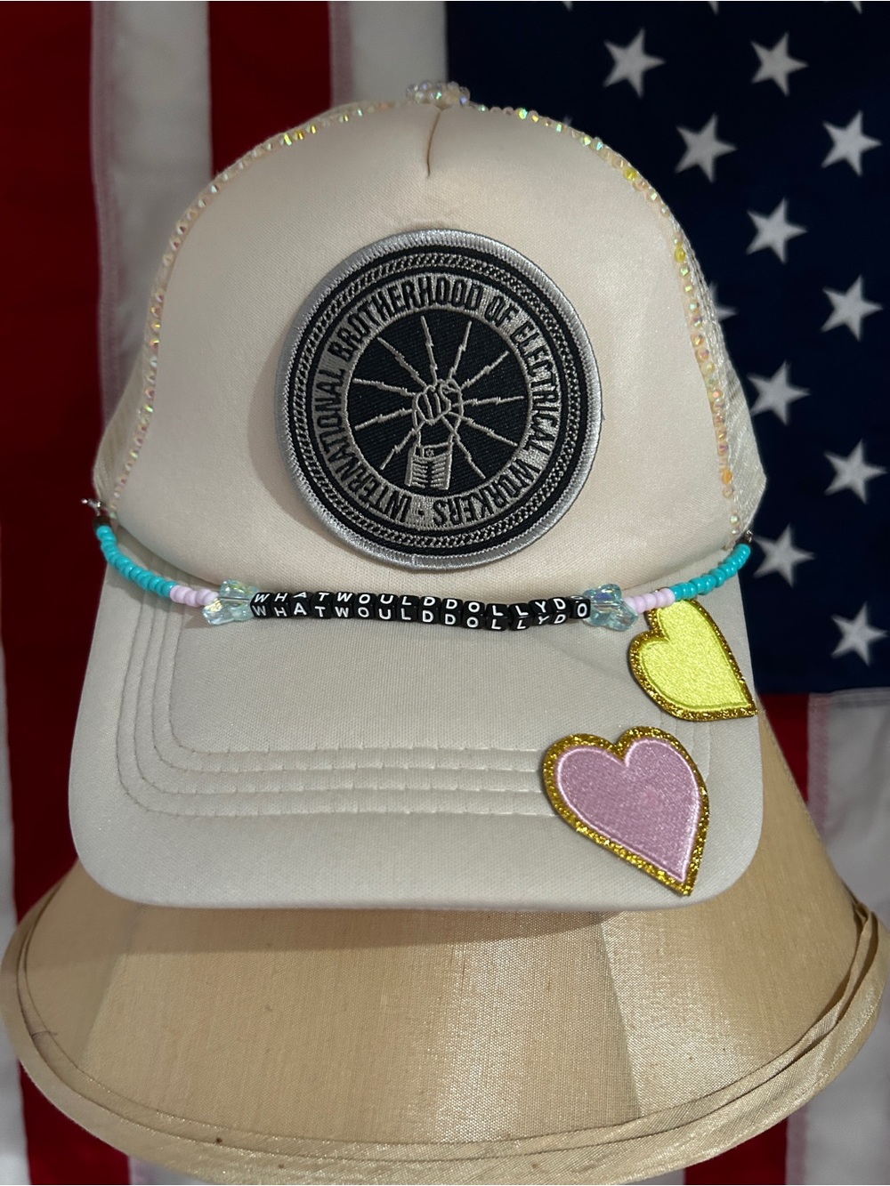 Hat chain What Would Dolly Do handmade brand new